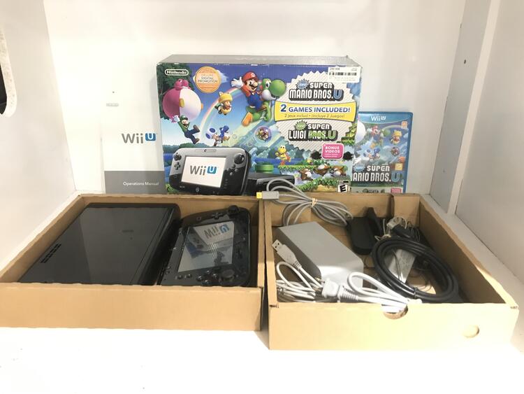 NINTENDO WIIU BLACK DELUXE MARIO & LUIGI EDITION