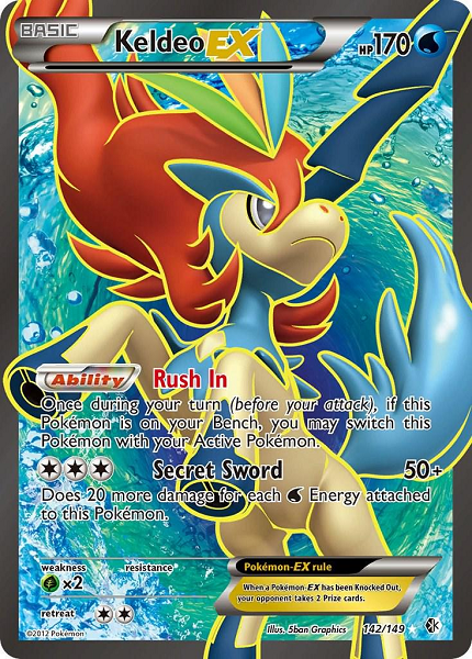 KELDEO EX 142/149 (POKEMON BOUNDARIES CROSSED) (usagé)