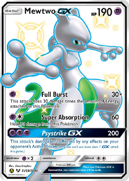 MEWTWO GX SV59/SV94 (POKEMON HIDDEN FATES)