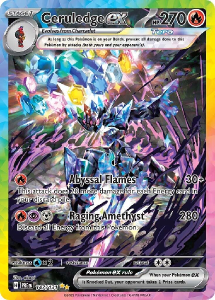 CERULEDGE EX 147/131 (POKEMON PRISMATIC EVOLUTIONS)