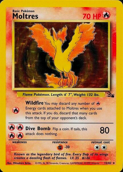 MOLTRES 12/62 (POKEMON FOSSIL) (usagé)