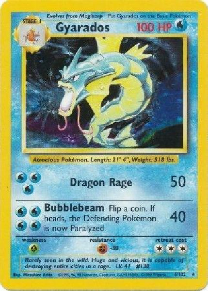 GYARADOS 6/102 (POKEMON BASE SET) (usagé)