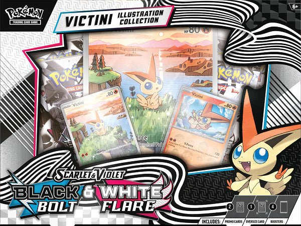 SCARLET & VIOLET BLACK BOLT & WHITE FLARE VICTINI ILLUSTRATION COLLECTION (POKEMON)
