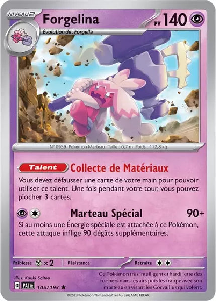 FORGELINA 105/193 [FRANÇAIS] (POKEMON ECARLATE ET VIOLET) (usagé)