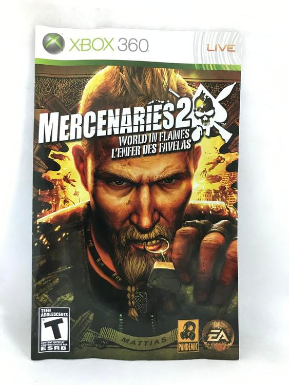 MERCENARIES 2 WORLD IN FLAMES (COMPLETE IN BOX) (usagé)