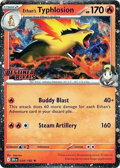 ETHAN'S TYPHLOSION 034/182 (POKEMON DESTINED RIVALS) (usagé)