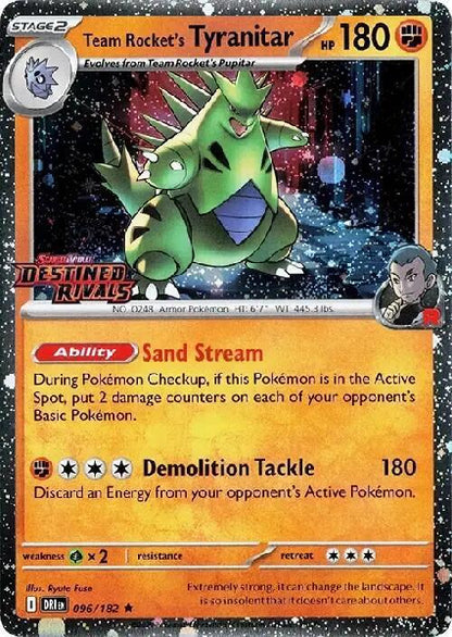 TEAM ROCKET'S TYRANITAR 096/182 (POKEMON DESTINED RIVALS) (usagé)