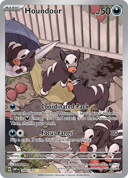 HOUNDOUR 204/197 (POKEMON OBSIDIAN FLAMES)