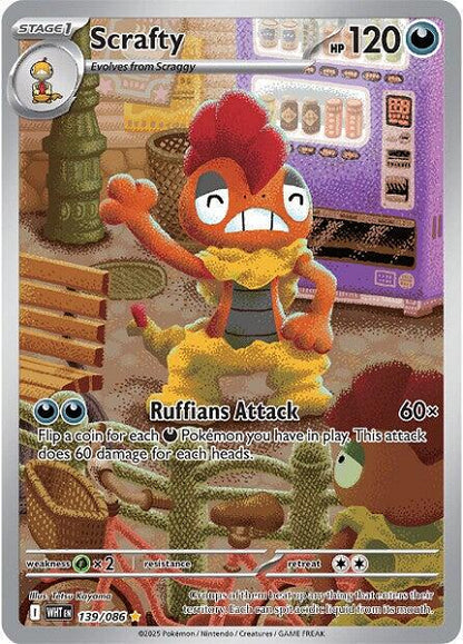 SCRAFTY 139/086 (POKEMON WHITE FLARE) (usagé)