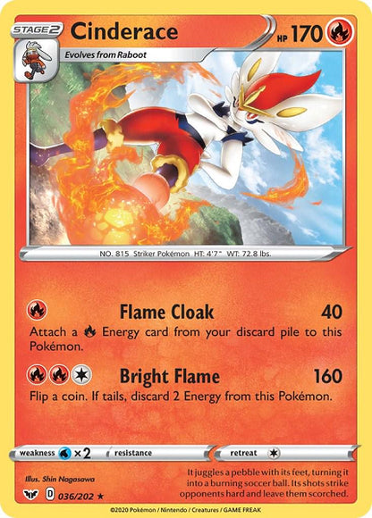 CINDERACE 036/202 (POKEMON SWORD & SHIELD) (usagé)