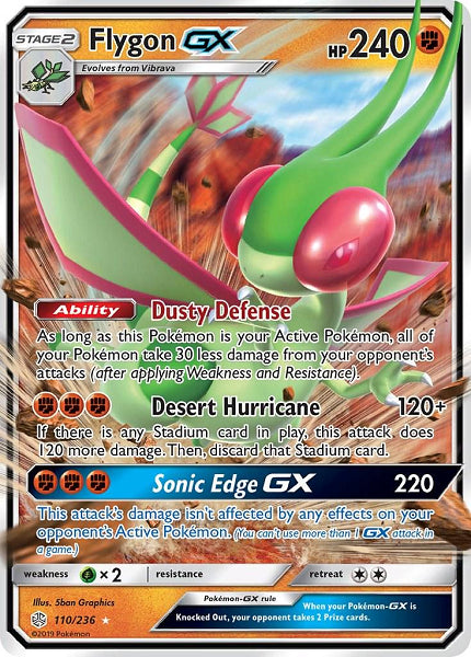 FLYGON GX 110/236 (POKEMON COSMIC ECLIPSE) (usagé)