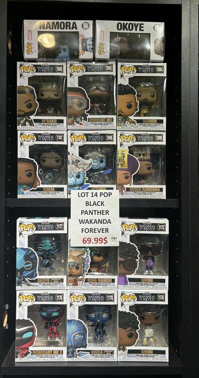 POP BLACK PANTHER WAKANDA FOREVER LOT 14 POP (usagé)
