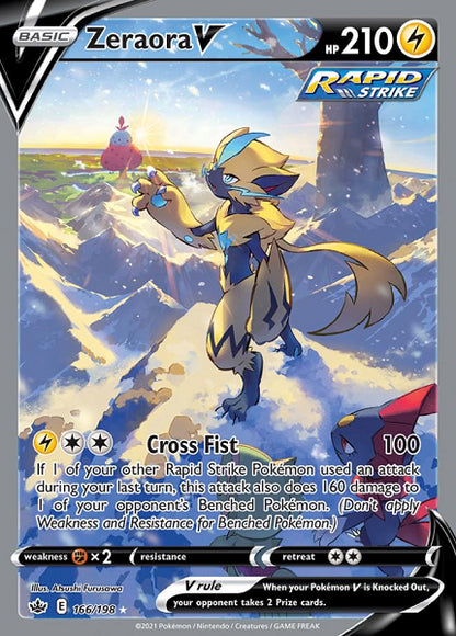 ZERAORA V 166/198 (POKEMON CHILING REIGN) (usagé)