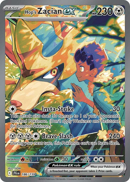 HOP'S ZACIAN EX 186/159 (POKEMON JOURNEY TOGETHER) (usagé)