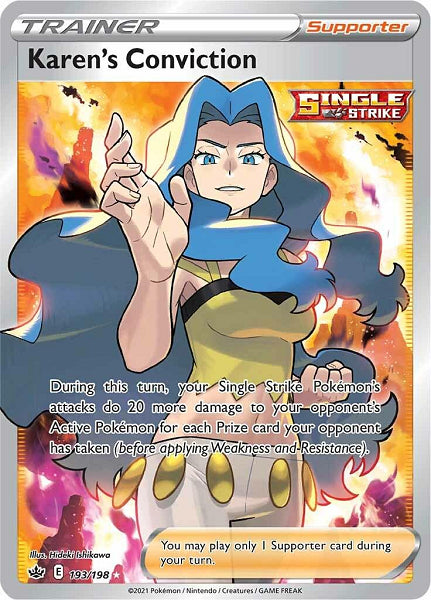 KAREN'S CONVINCTION 193/198 (POKEMON CHILLING REING)