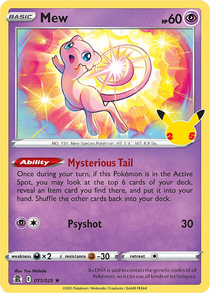 MEW 011/025 (POKEMON CELEBRATION)