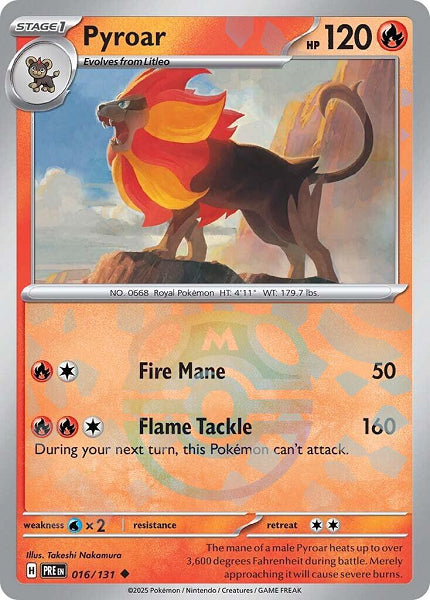 PYROAR [MASTER BALL] 016/131 (POKEMON PRISMATIC EVOLUTIONS) (usagé)