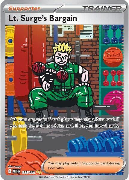 LT. SURGE'S BARGAIN 185/132 (POKEMON MEGA EVOLUTION) (usagé)