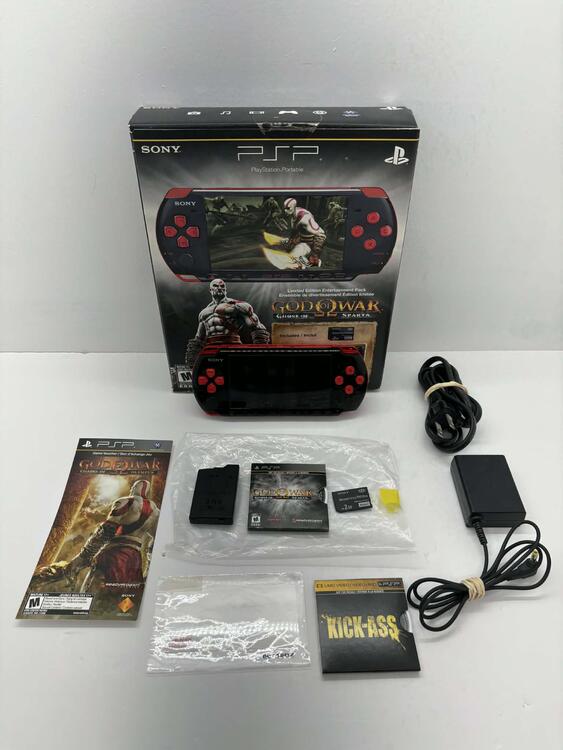 PSP 3000 GOD OF WAR LIMITED EDITION BLACK & RED (COMPLETE IN BOX)