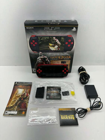 PSP 3000 GOD OF WAR LIMITED EDITION BLACK & RED (COMPLETE IN BOX)
