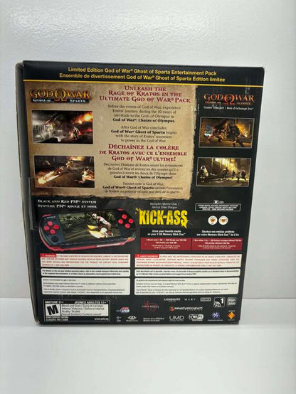 PSP 3000 GOD OF WAR LIMITED EDITION BLACK & RED (COMPLETE IN BOX) (usagé)