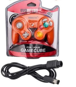CONTROLLER ORANGE + EXTENSION 6' (GAMECUBE) (usagé)
