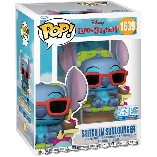 POP LILO & STITCH 1639 - STITCH IN SUNLOUNGER PREMIUM (FUNKO SPECIAL EDITION)