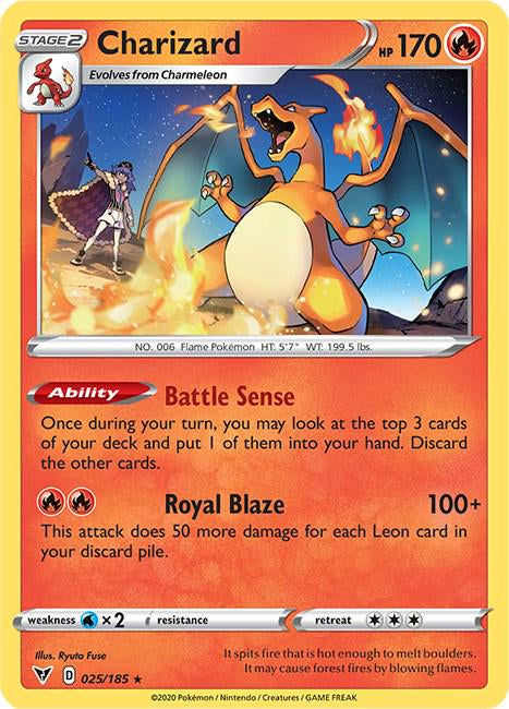 CHARIZARD 025/185 (POKEMON VIVID VOLTAGE) (usagé)