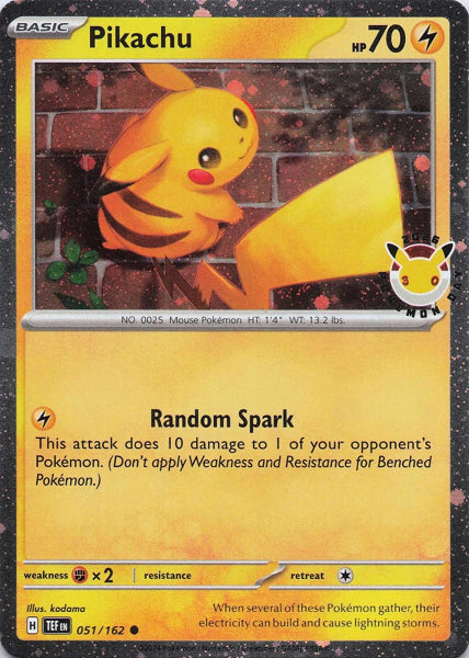 PIKACHU 051/162 [POKEMON DAY] (POKEMON TEMPORAL FORCES)