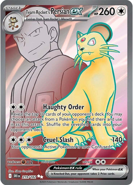 TEAM ROCKET'S PERSIAN EX 219/182 (POKEMON DESTINED RIVALS)