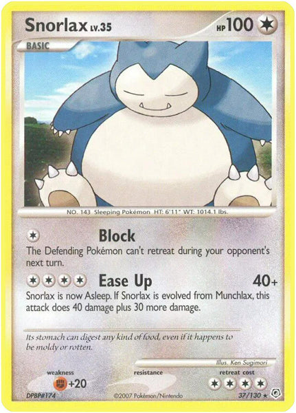 SNORLAX LV.35 37/130 (POKEMON DIAMOND & PEARL) (usagé)