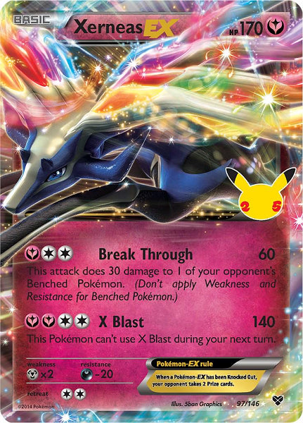 XERNEAS EX 97/146 (POKEMON CELEBRATION) (usagé)
