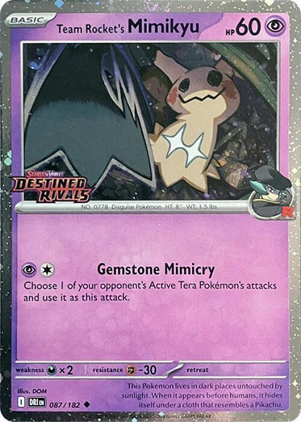 TEAM ROCKET'S MIMIKYU 087/182 (POKEMON DESTINED RIVALS) (usagé)