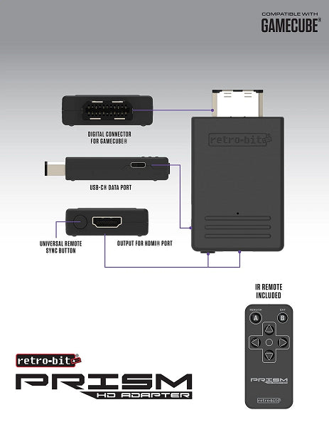 HDMI ADAPTER RETRO PRISM - RETRO BIT FOR MODEL DOL-001 (NO BOX) (usagé)