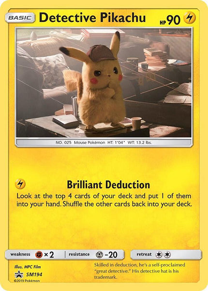 DETECTIVE PIKACHU SM194 [BLACK STAR PROMO] (POKEMON SUN & MOON) (usagé)