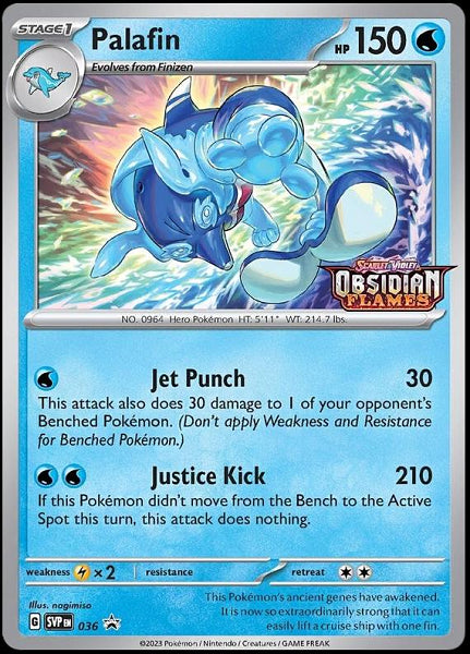 PALAFIN 036 [BLACK STAR PROMO] (POKEMON OBSIDIAN FLAMES) (usagé)