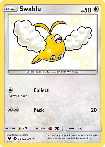 SWABLU SV42/SV94 (POKEMON HIDDEN FATES) (usagé)