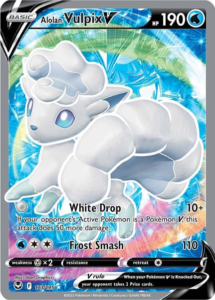 ALOLAN VULPIX V 173/195 (POKEMON SILVER TEMPEST) (usagé)