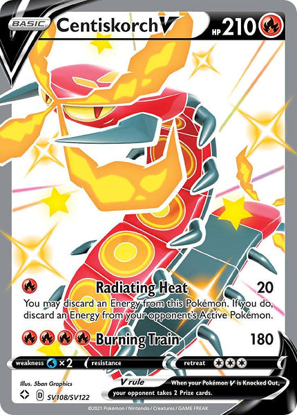 CENTISKORSH V SV108/SV122 (POKEMON SHINING FATES) (usagé)