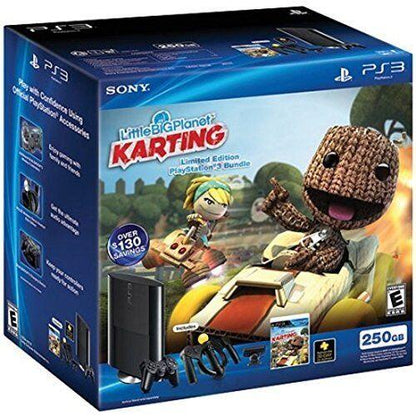 PLAYSTATION 3 MODEL 3 BLACK - 250GB LITTLE BIG PLANET KARTING LIMITED EDITION (COMPLETE IN BOX) (usagé)