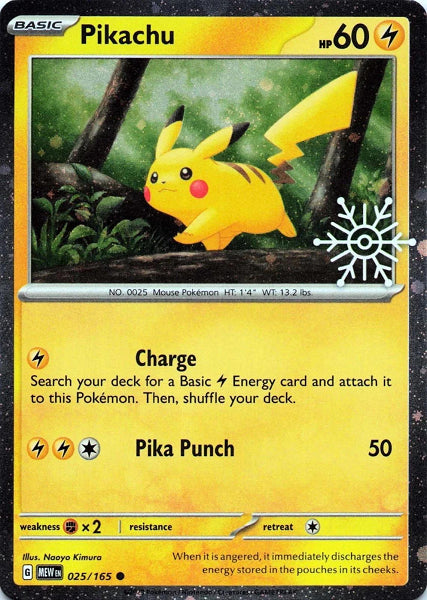 PIKACHU 025/165 [HOLIDAY CALENDAR] (POKEMON 151) (usagé)