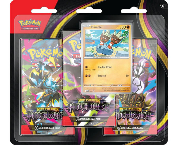 MEGA EVOLUTION PITCH BLACK 3 PACK BLISTER (POKEMON) (usagé)