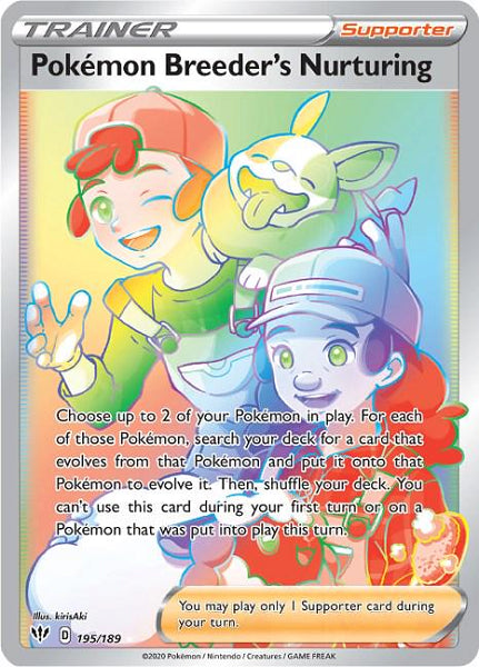 POKÉMON BREEDER'S NURTURING 195/189 (POKEMON DARKNESS ABLAZE) (usagé)