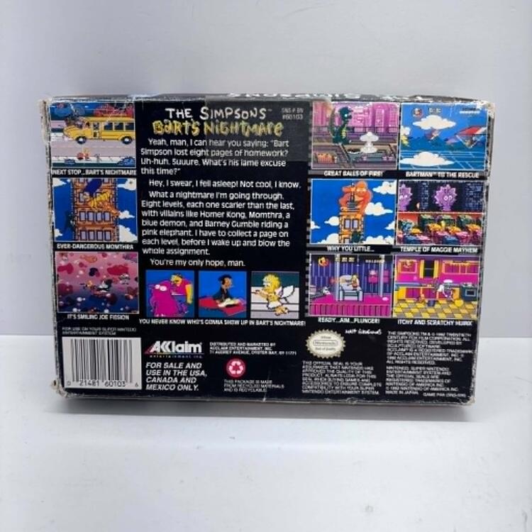 THE SIMPSONS BART'S NIGHTMARE (WITH BOX)