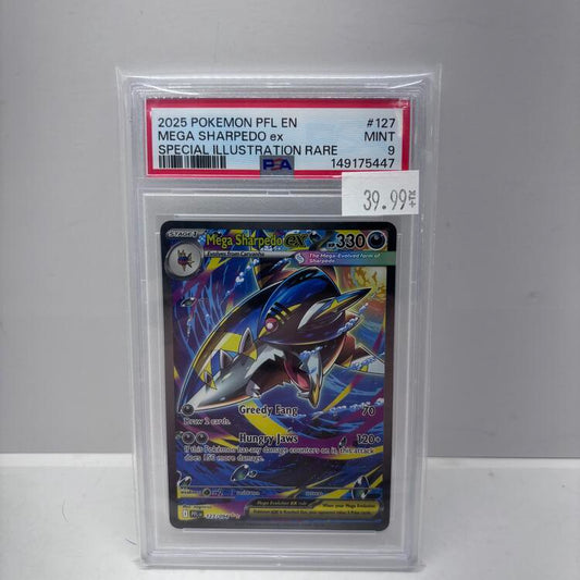 (GRADED) MEGA SHARPEDO EX 127/094 [PSA 9] (POKEMON PHANTASMAL FLAME) (usagé)