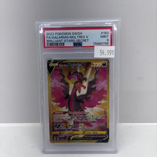 (GRADED) GALARIAN MOLTRES V 183/172 [PSA 9] (POKEMON BRILLIANT STARS) (usagé)
