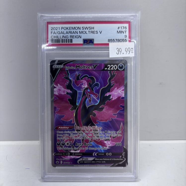 (GRADED) GALARIAN MOLTRESS 176/198 [PSA 9] (POKEMON CHILING REIGN) (usagé)