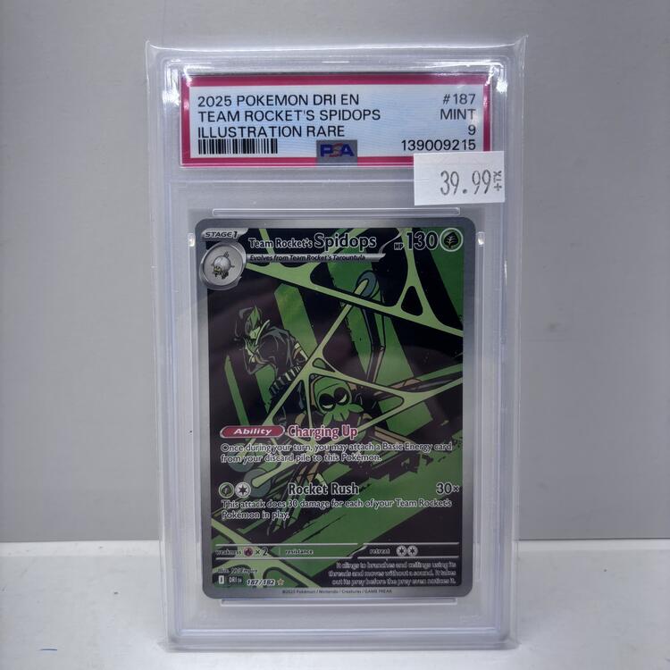 (GRADED) TEAM ROCKETT'S SPIDOPS 187/182 [PSA 9] (POKEMON DESTINED RIVALS) (usagé)