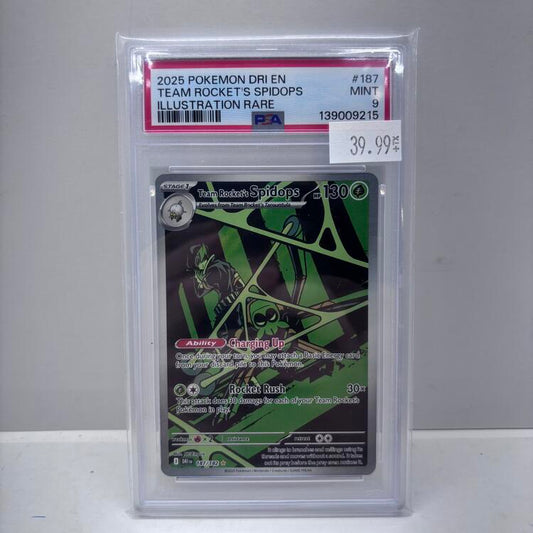 (GRADED) TEAM ROCKETT'S SPIDOPS 187/182 [PSA 9] (POKEMON DESTINED RIVALS) (usagé)