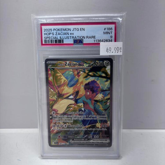 (GRADED) HOP'S ZACIAN EX 186/159 [PSA 9] (POKEMON JOURNEY TOGETHER) (usagé)